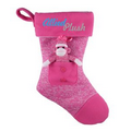 Pink Sock Monkey Stocking 15"